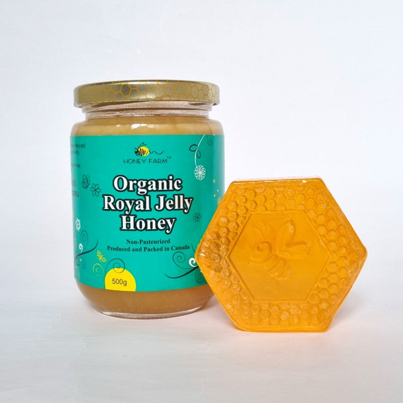 Bundle Organic Royal Jelly Honey 500g and Antibacterial Honey Soap 100g